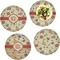 Fall Flowers Set of Lunch / Dinner Plates