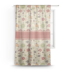 Fall Flowers Sheer Curtain (Personalized)
