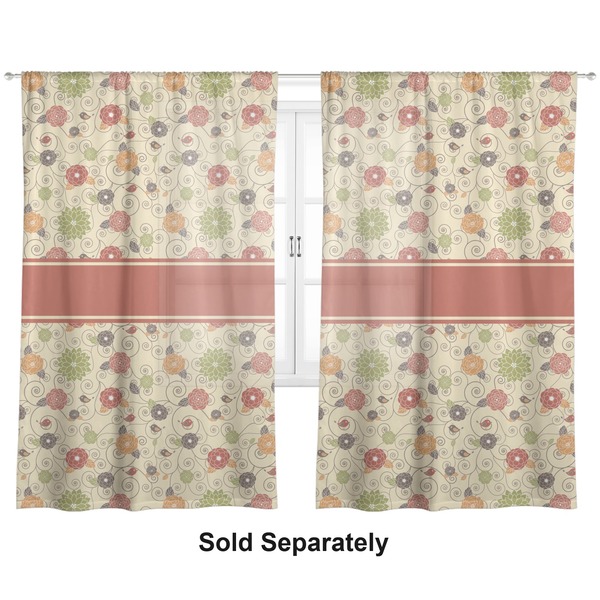 Fall Flowers Sheer Curtains