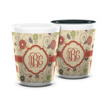Fall Flowers Ceramic Shot Glass - 1.5 oz (Personalized)