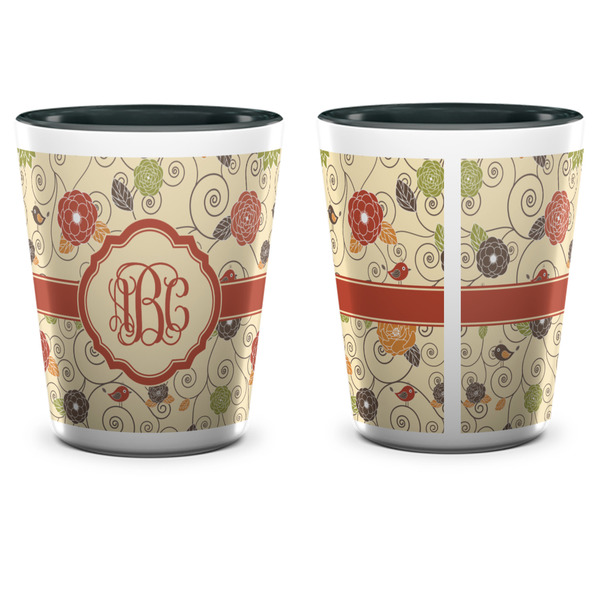 Fall Flowers Shot Glass - Two Tone - APPROVAL