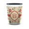 Fall Flowers Shot Glass - Two Tone - FRONT