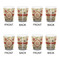 Fall Flowers Shot Glass - White - Set of 4 - APPROVAL
