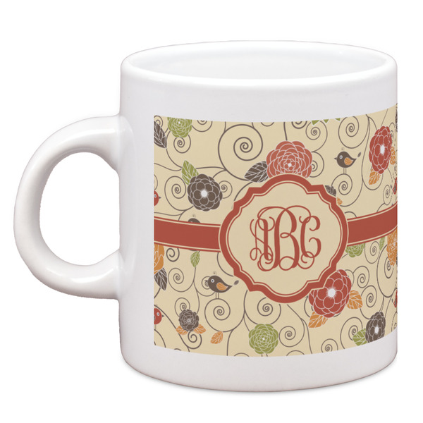 Custom Fall Flowers Espresso Cup (Personalized)