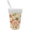 Fall Flowers Sippy Cup with Straw (Personalized)