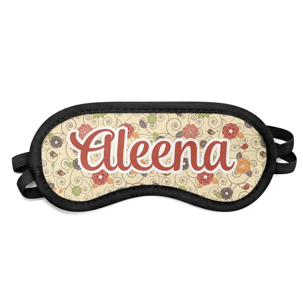 Custom Fall Flowers Sleeping Eye Mask (Personalized)