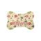 Fall Flowers Bone Shaped Dog Food Mat (Small) (Personalized)