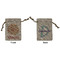 Fall Flowers Small Burlap Gift Bag - Front and Back