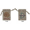 Fall Flowers Small Burlap Gift Bag - Front & Back (Personalized)