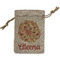 Fall Flowers Small Burlap Gift Bag - Front
