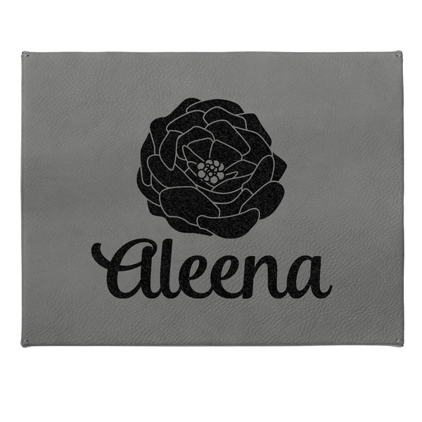 Fall Flowers Small Engraved Gift Box with Leather Lid - Approval