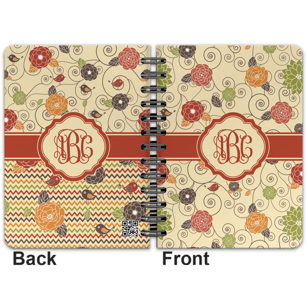 Fall Flowers Spiral Journal 5 x 7 - Apvl