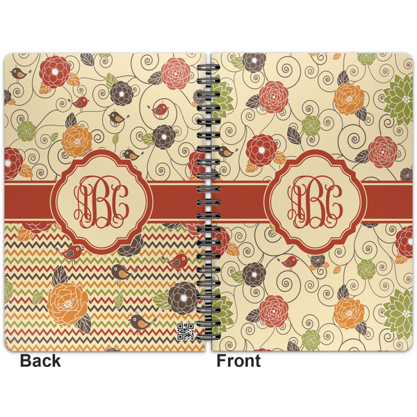 Fall Flowers Spiral Journal 7 x 10 - Apvl