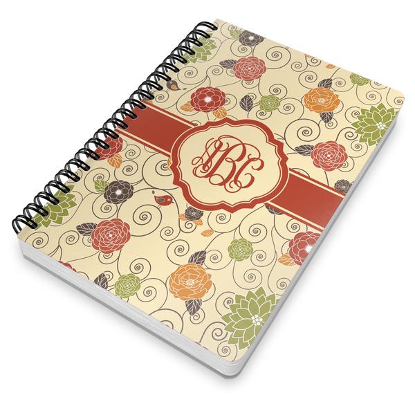 Fall Flowers Spiral Journal 7 x 10 - Main