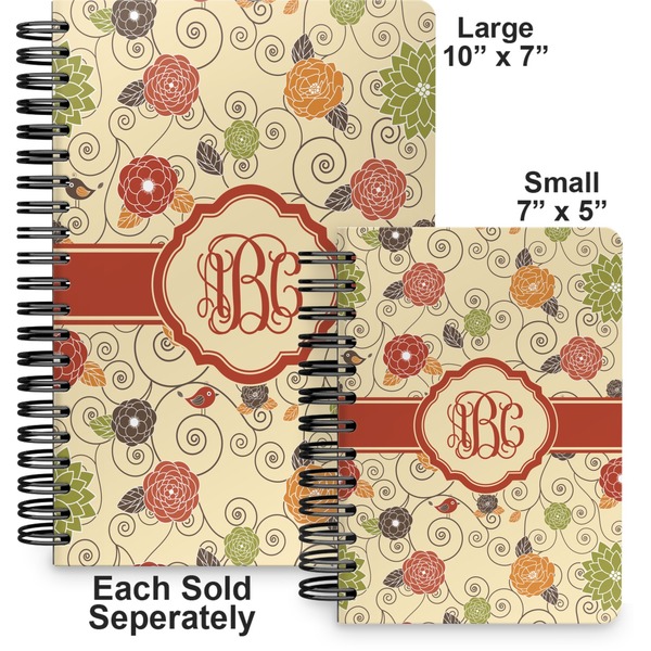 Fall Flowers Spiral Journal - Comparison