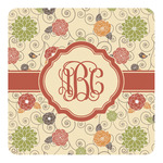 Fall Flowers Square Decal - XLarge (Personalized)