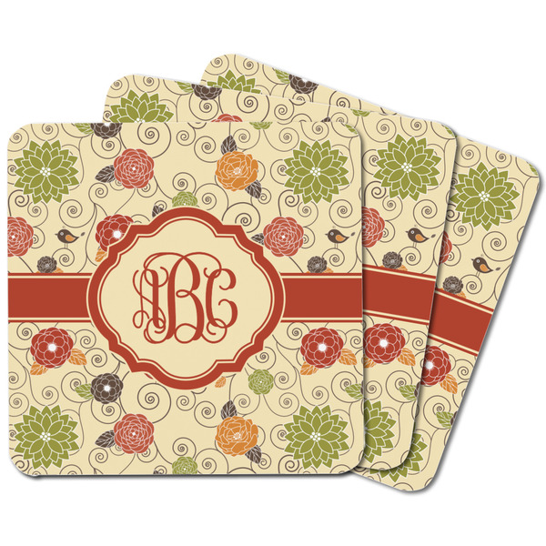 Fall Flowers Square Fridge Magnet - MAIN