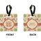Fall Flowers Square Luggage Tag (Front + Back)