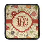 Fall Flowers Iron On Square Patch w/ Monogram