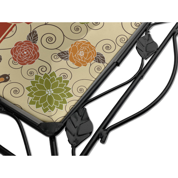 Fall Flowers Square Trivet - Detail