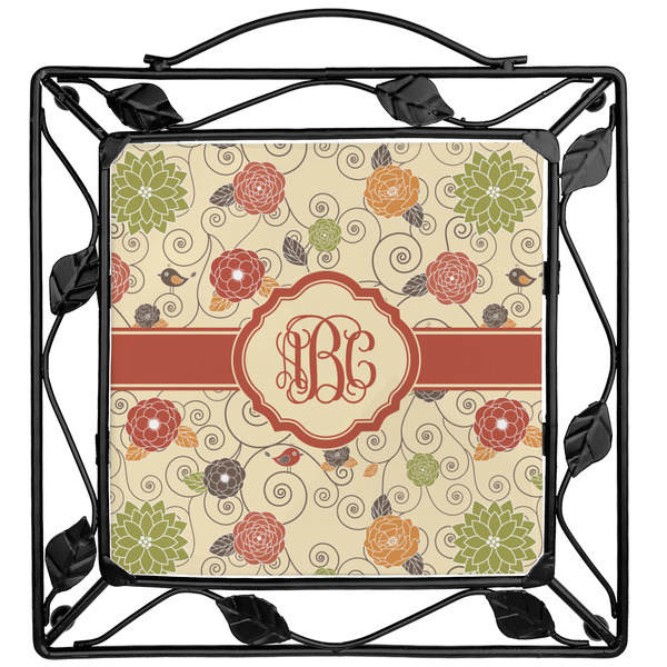 Custom Fall Flowers Square Trivet (Personalized)