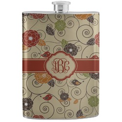 Fall Flowers Stainless Steel Flask (Personalized)