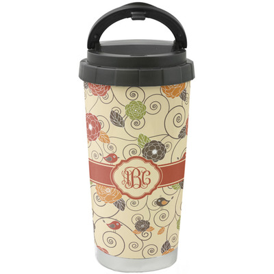Fall Flowers Stainless Steel Coffee Tumbler (Personalized)