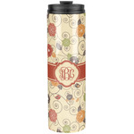 Fall Flowers Stainless Steel Skinny Tumbler - 20 oz (Personalized)