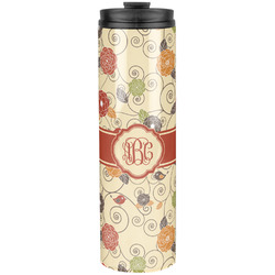 Fall Flowers Stainless Steel Skinny Tumbler - 20 oz (Personalized)