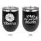 Fall Flowers Stainless Wine Tumblers - Black - Double Sided - Approval
