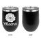 Fall Flowers Stainless Wine Tumblers - Black - Single Sided - Approval