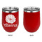 Fall Flowers Stainless Wine Tumblers - Red - Single Sided - Approval