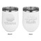 Fall Flowers Stainless Wine Tumblers - White - Double Sided - Approval