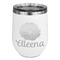 Fall Flowers Stainless Wine Tumblers - White - Single Sided - Front