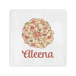 Fall Flowers Standard Cocktail Napkins (Personalized)
