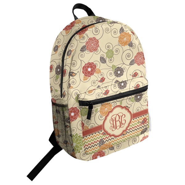 Custom Fall Flowers Student Backpack (Personalized)