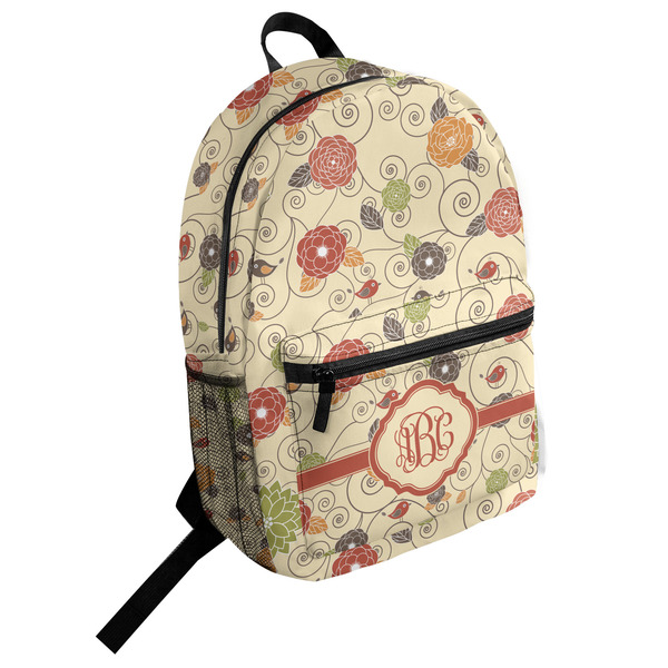 Custom Fall Flowers Student Backpack (Personalized)