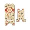 Fall Flowers Stylized Phone Stand - Front & Back - Small