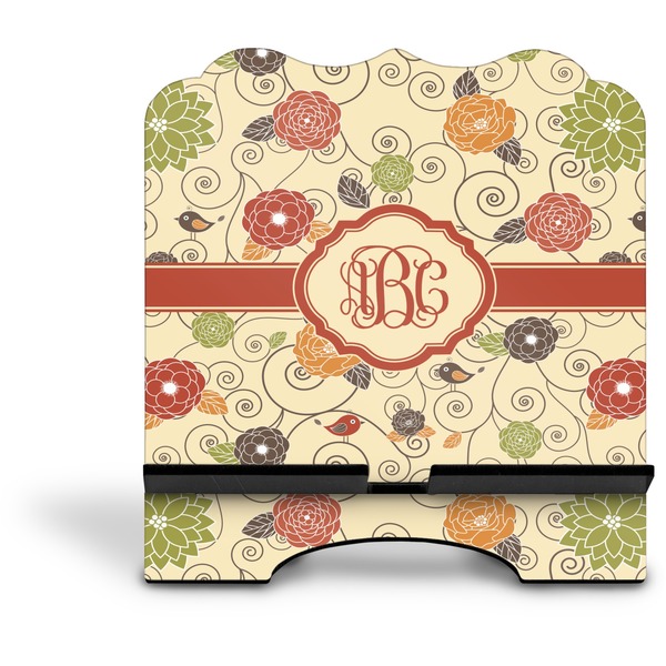 Fall Flowers Stylized Tablet Stand - Front without iPad