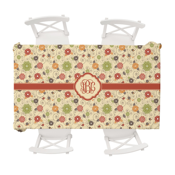 Custom Fall Flowers Tablecloth - 58"x102" (Personalized)