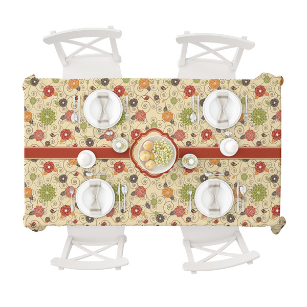 Fall Flowers Tablecloths (58"x102") - TOP VIEW