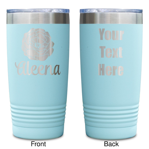 Fall Flowers Teal Polar Camel Tumbler - 20oz -Double Sided - Approval