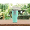 Fall Flowers Teal RTIC Tumbler Lifestyle (Front)