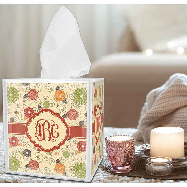 Fall Flowers Tissue Box - LIFESTYLE