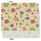 Fall Flowers Tissue Paper - Heavyweight - Large - Front & Back
