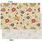 Fall Flowers Tissue Paper - Heavyweight - XL - Front & Back