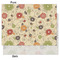 Fall Flowers Tissue Paper - Lightweight - Medium - Front & Back