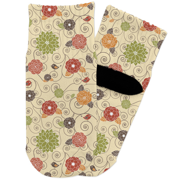 Custom Fall Flowers Toddler Ankle Socks