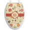 Fall Flowers Toilet Seat Decal (Personalized)