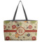 Fall Flowers Beach Totes Bag - w/ Black Handles (Personalized)